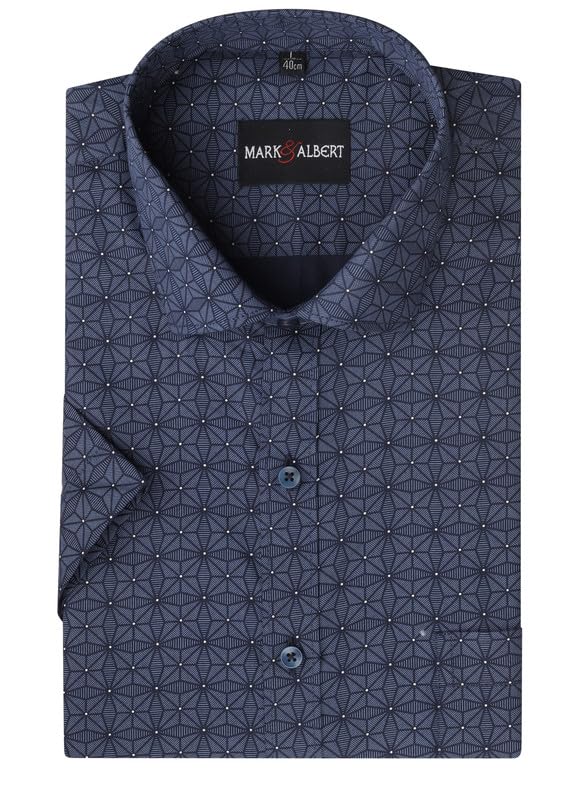 Image of MARK & ALBERT Mens Half Sleeves Printed Shirt