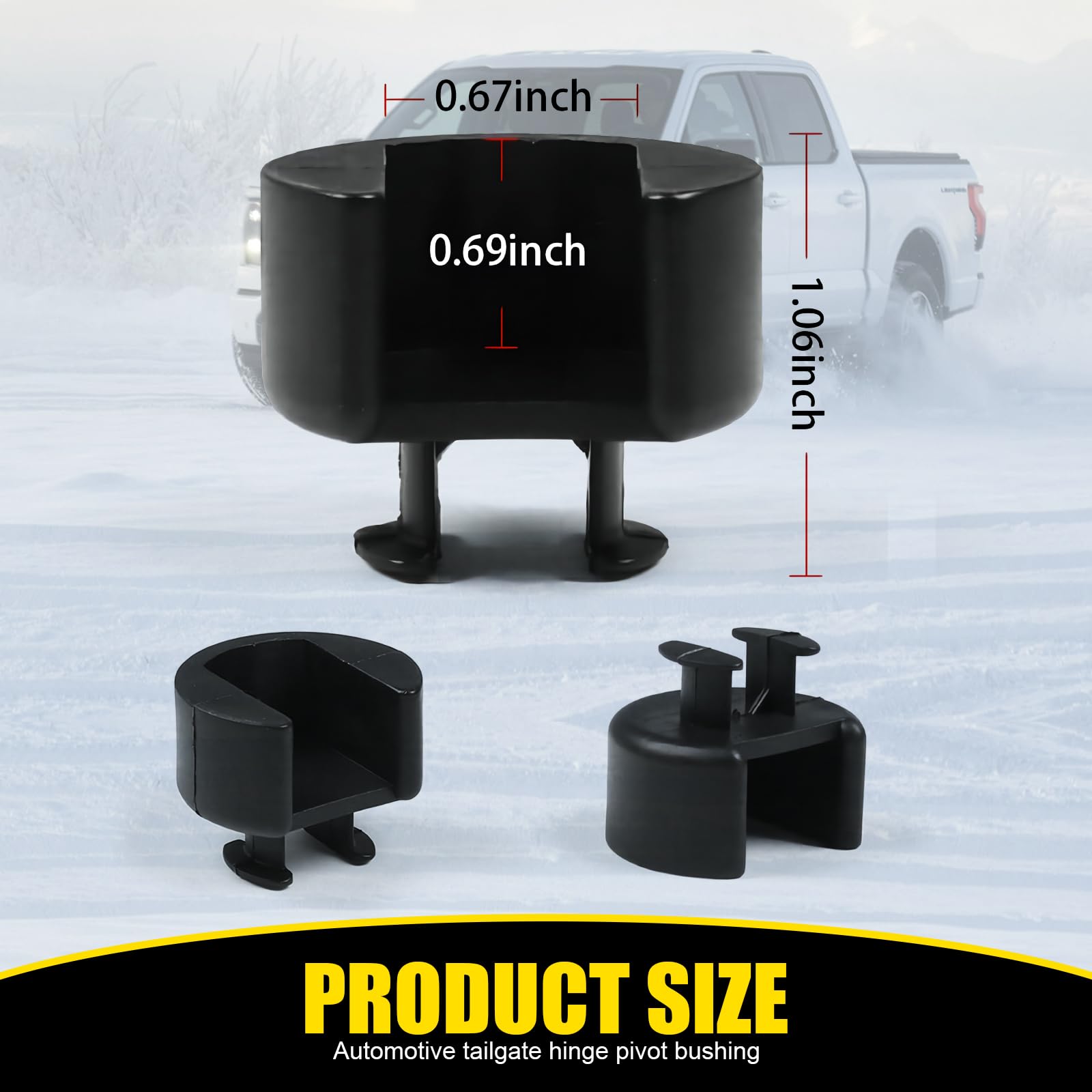 4PCS Car Tailgate Hinge Pivot Bushing Kit, Car Rear Door Hinge Kit