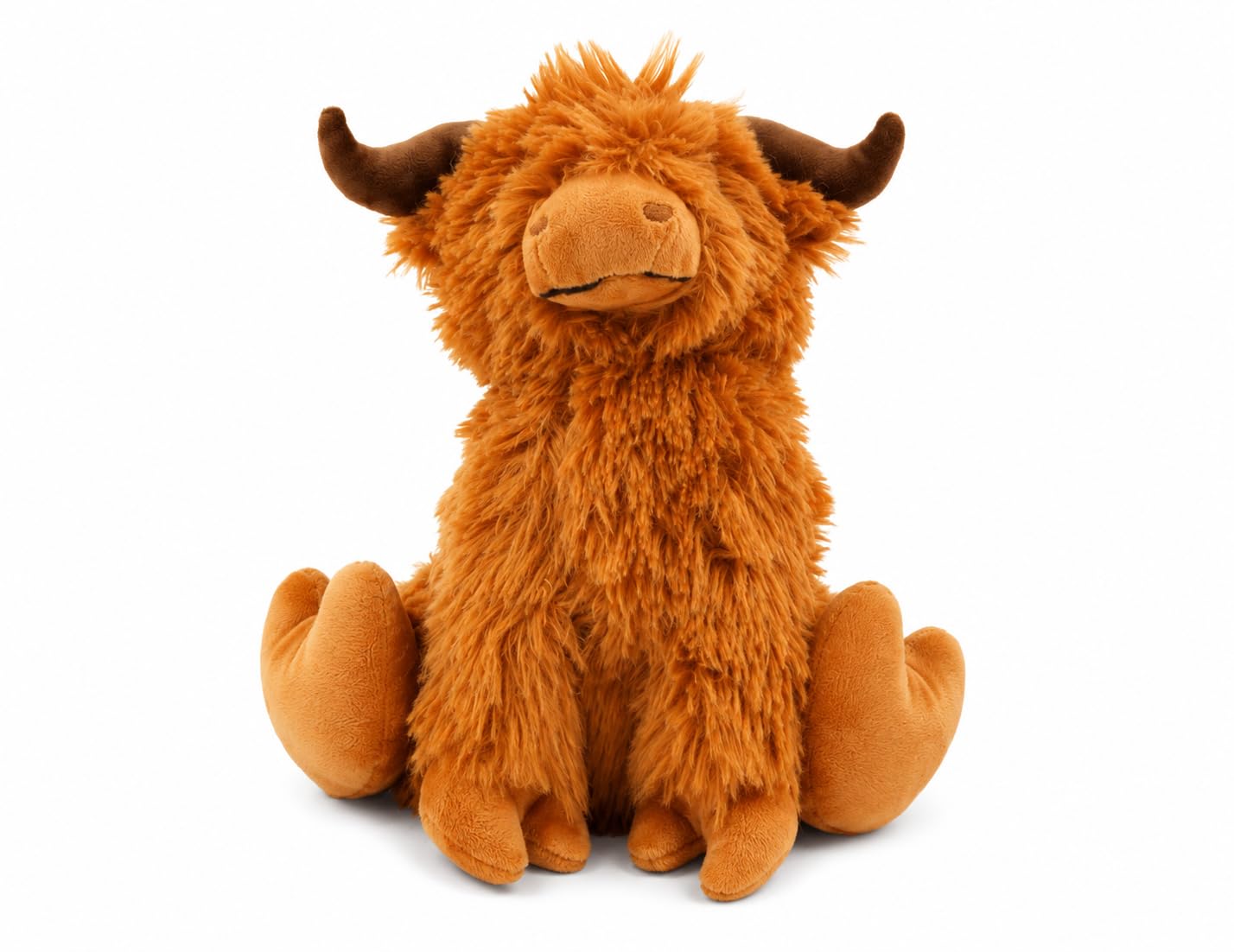 Fabric Doorstop – Highland Cow Door Stop, Cattle Door Holder, Weighted Animal Design, Brown Rustic Decorative Door Stopper for Living Room, Office or Children’s Room, Sturdy & Stable