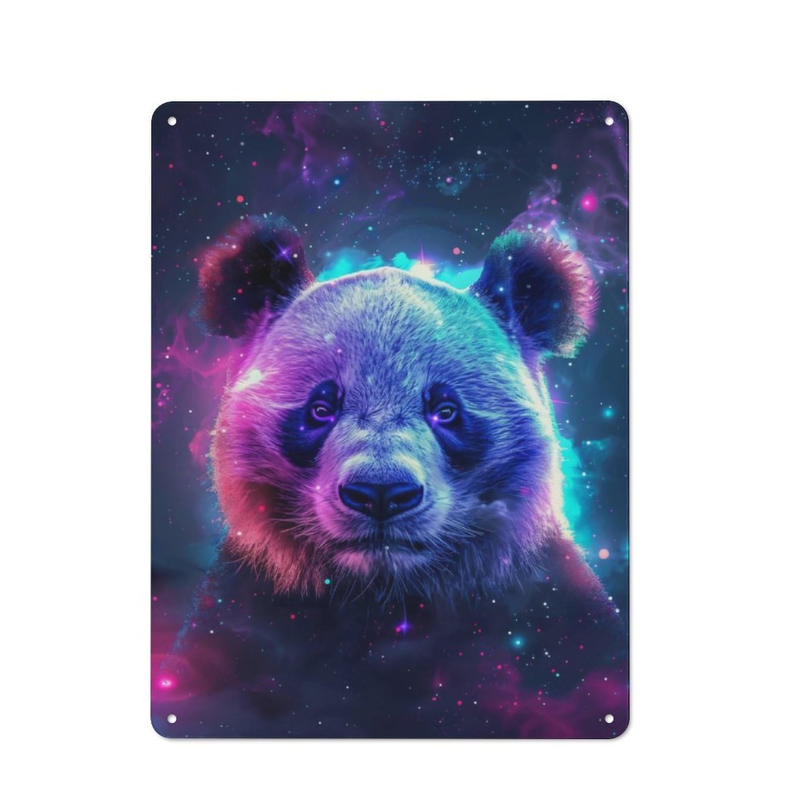 Junmoney Panda Animal Space Rustic Tin Sign 40X30cm Featuring For Garage Or Workshop, For Updating Garage And Workshop After Moving