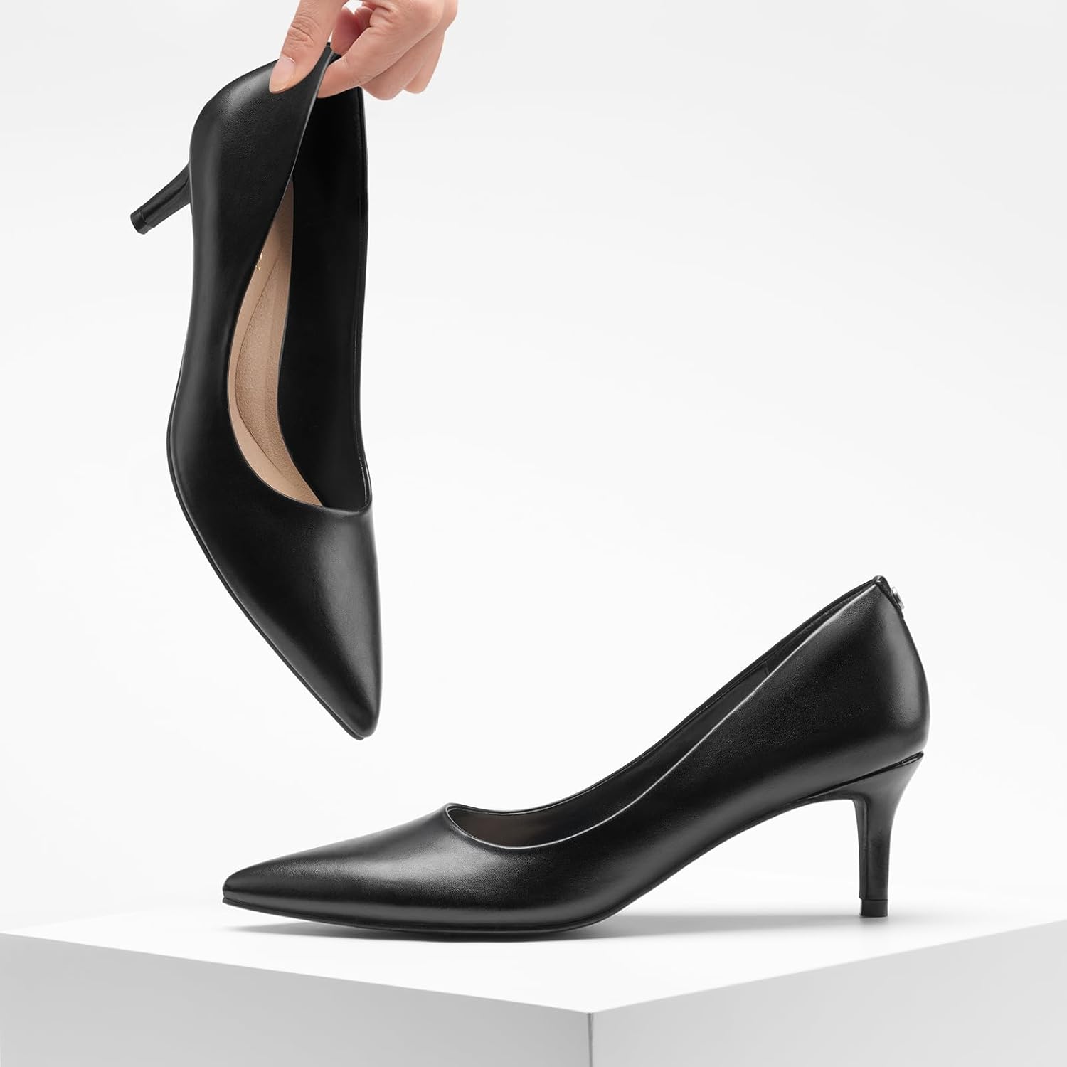 ZURIN Women's Pointed Toe Comfortable Stiletto Heels Closed Toe Dress Pumps Shoes for Wedding Work Office Business 2 1/2 inch - Image 2