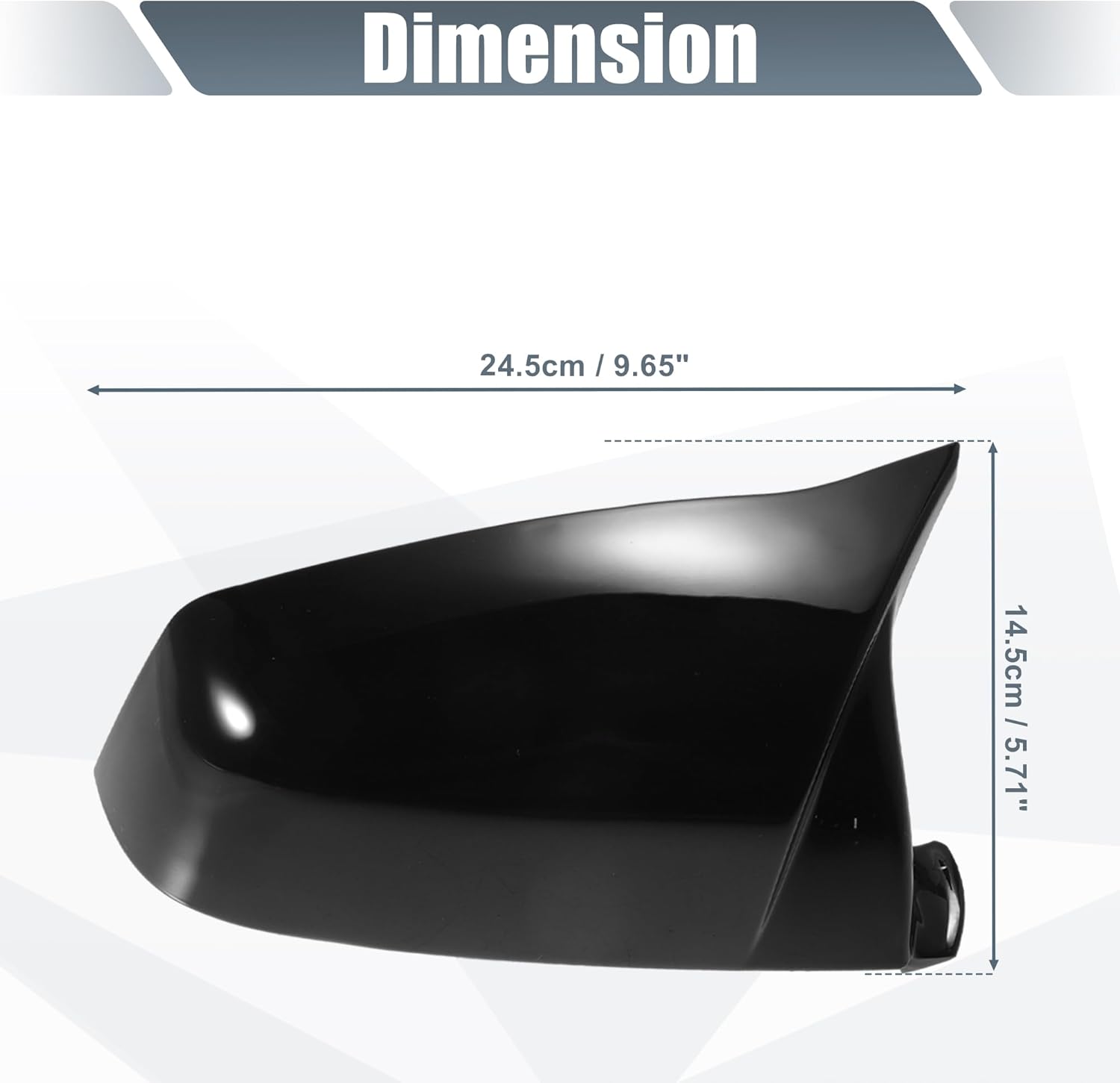 X AUTOHAUX Pair Car Rear View Left Right Side Mirror Cover Cap Replacement Gloss Black for BMW 525i 528i 530i 535i 550i 640i 650i 740Li 750i Mirror Guard Covers Exterior Decoration Trim