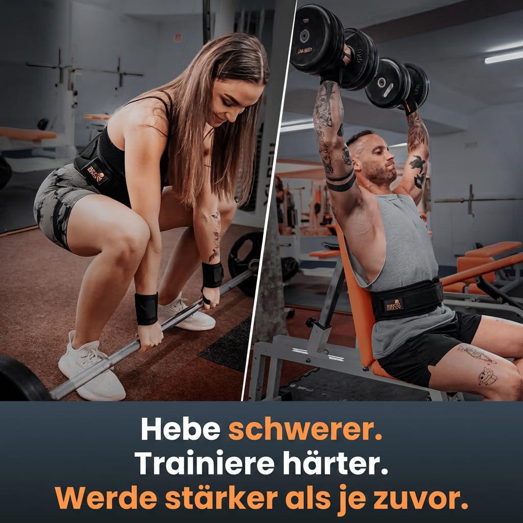 Gewichthebergürtel Herren & Damen – 16,5 cm Fitnessgürtel mit Klettverschluss für Krafttraining, Powerlifting, Kniebeugen & Kreuzheben – Rückenstütze Gym Gürtel