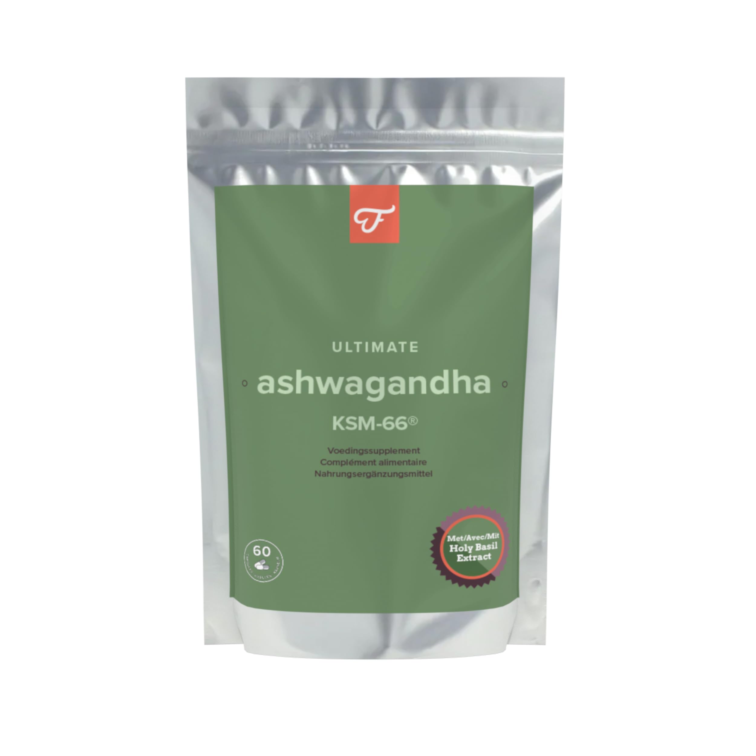 Foodie Ashwagandha KSM-66 – 6x 60 Kapseln – Mit Bioperine® und Tulsi-Extrakt – Unverzichtbar für Haut, Haare und Nägel – Regt den Stoffwechsel und die Energieproduktion an