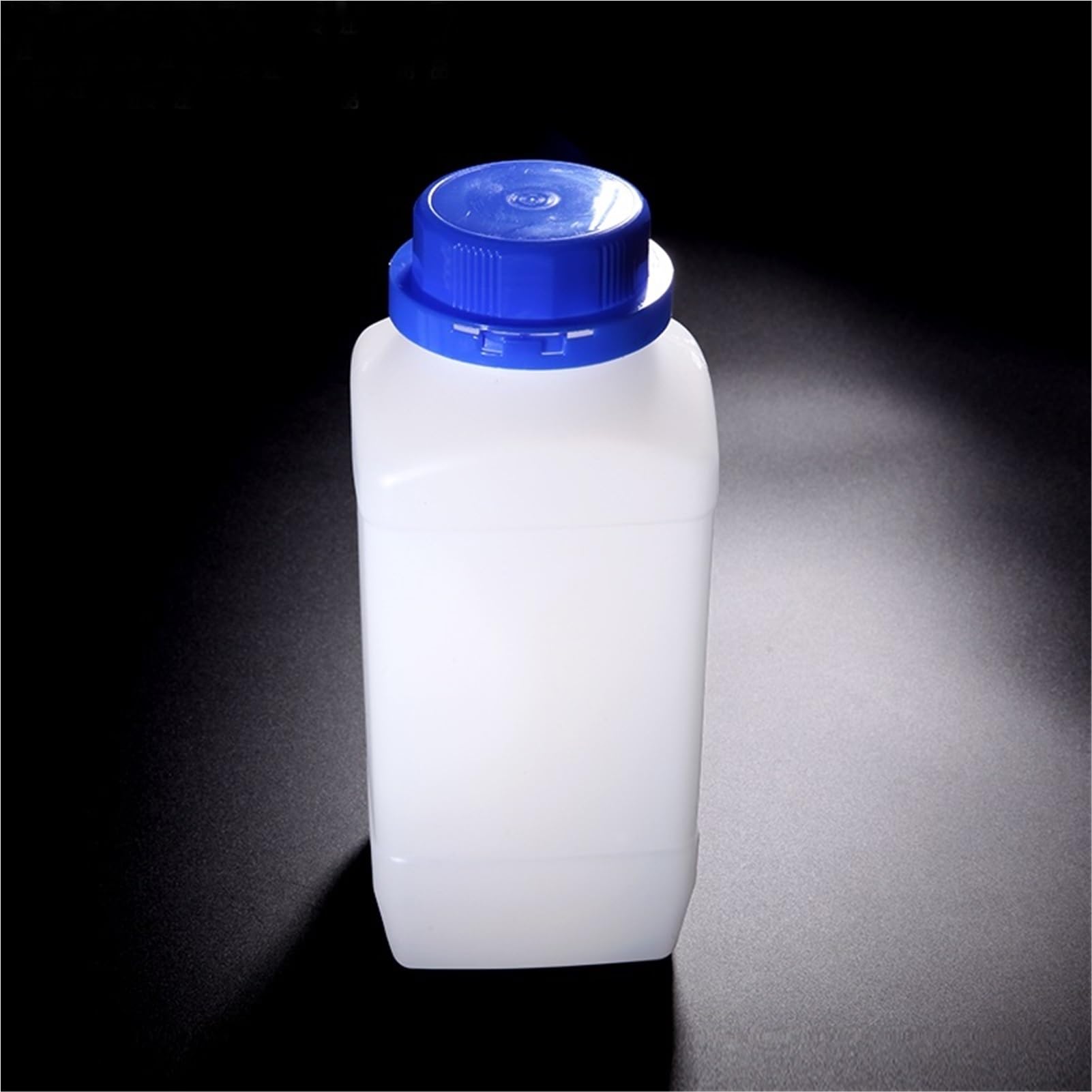 Flacon de réactif de Laboratoire, Flacon de réactif carré en Plastique à Bouchon Bleu Svample Vial(500mL 6 Pieces)