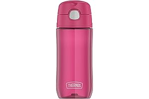 FUNTAINER 16 Ounce Plastic Hydration Bottle with Spout for Kids, Raspberry