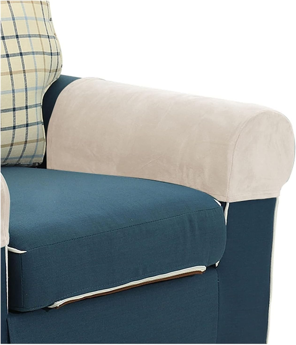 Armrest Cover Chair Arm Protectors Sofa Armrest Cover Stretch Armchair Slipcover Elastic Home Office Recliner Couch Protective Cloth (K 4pcs)