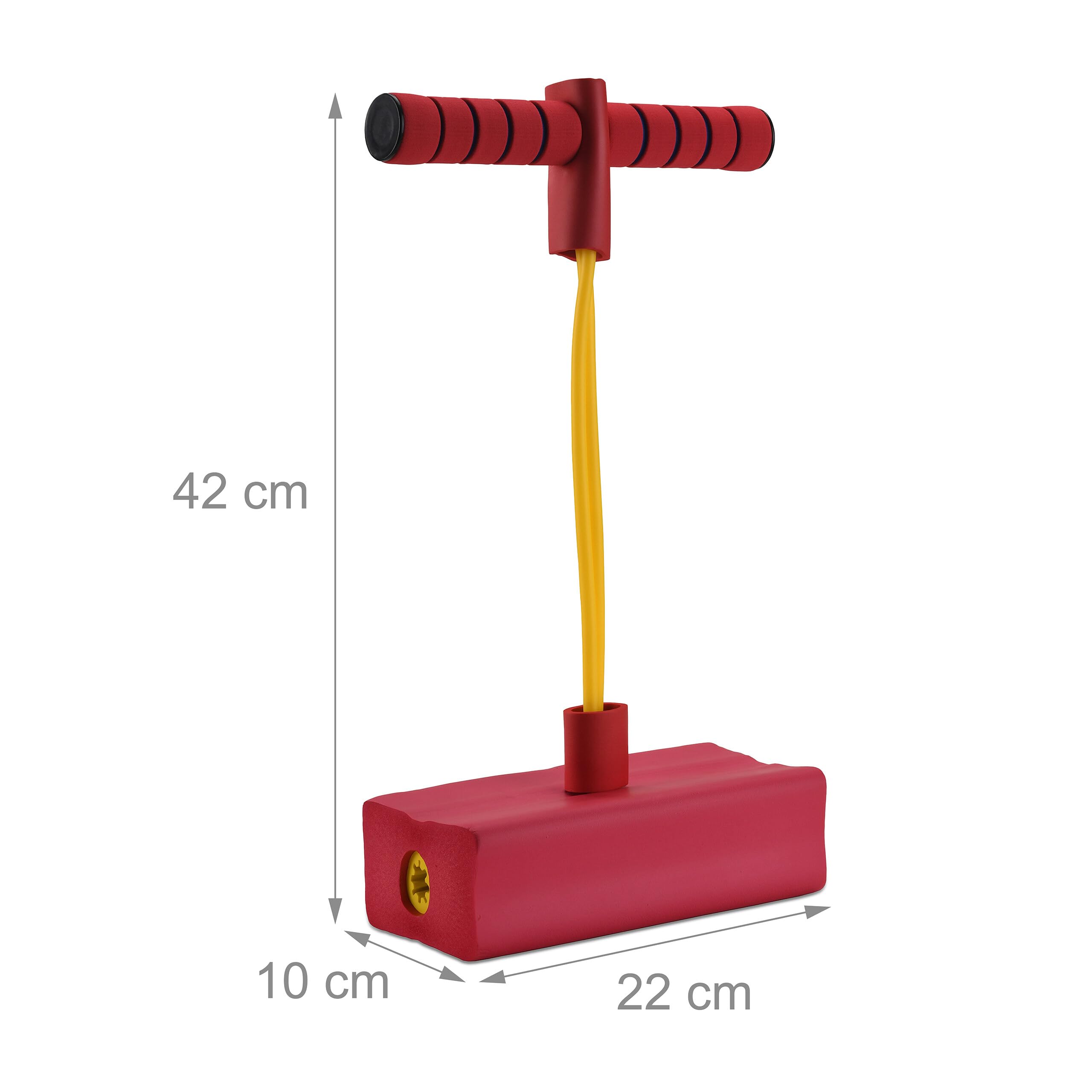 Relaxdays Pogo Jumper pour Enfants 80 kg Jouet de Saut extérieur Rouge