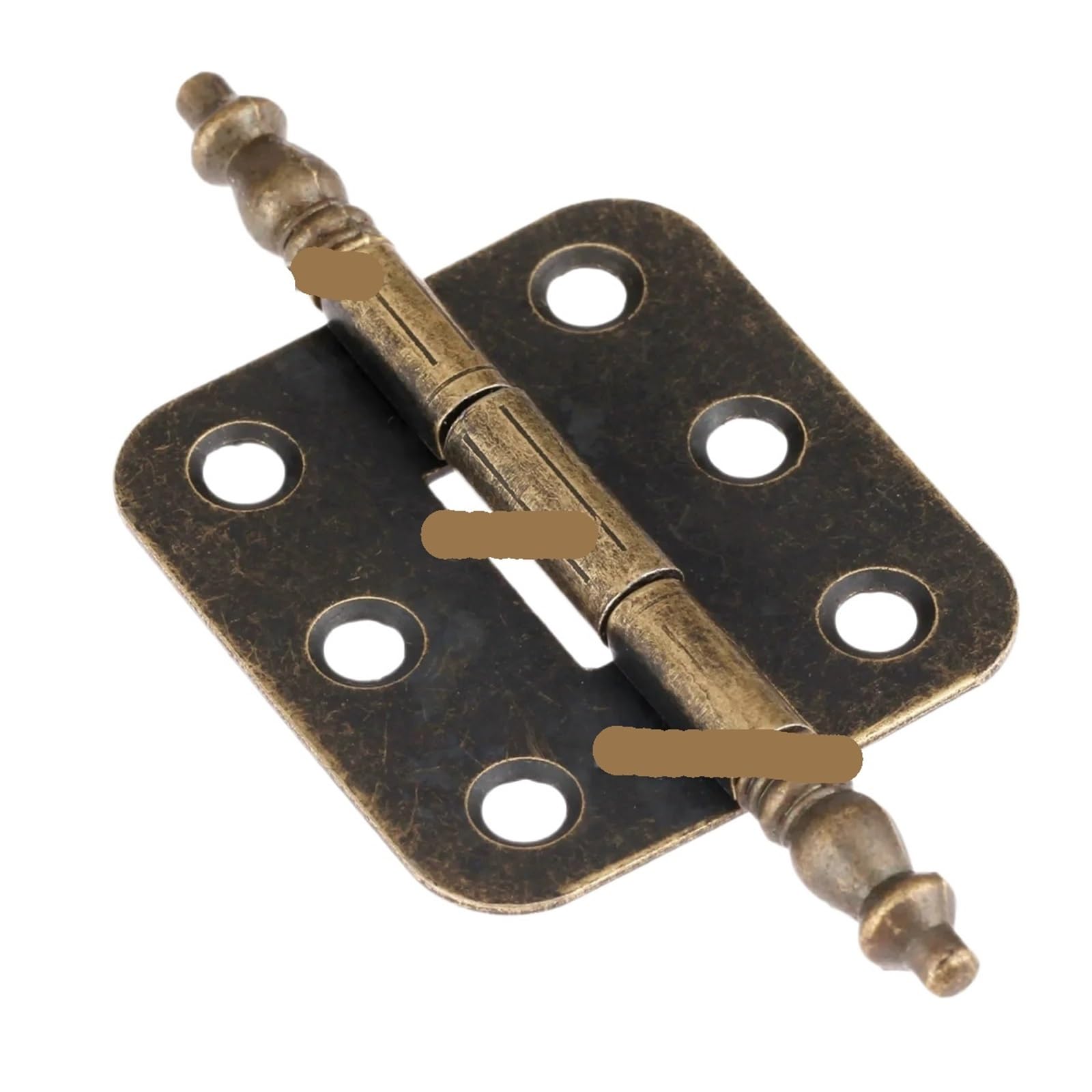 4pcs 6 Holes 12 Screws 70x35mm Antique Bronze Iron Cabinet Door Hinge
