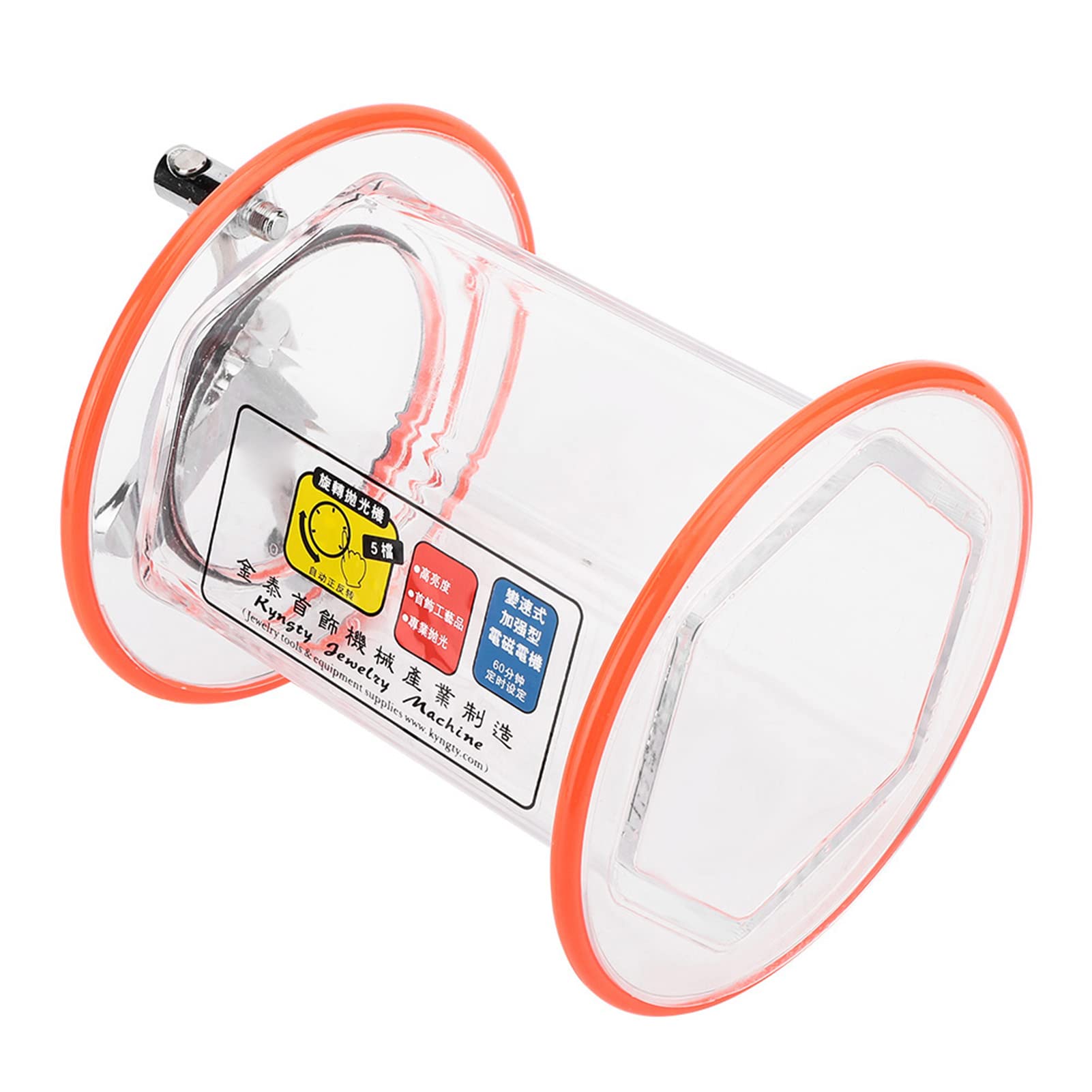 TOPINCN Pulidora Rotativa de Joyería, Cubo, Máquina Pulidora de Tambor de Joyería con Material de Plexiglás para Fabricantes de Joyas, 4 Configuraciones de Velocidad, Rotación Automática de 0-60