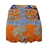 African Wax Lace Material 6 Yards/PCs Prints Fabric With Embroidery Nigerian Guipure Wax Lace For Women/Men African Attire (AFC995505)