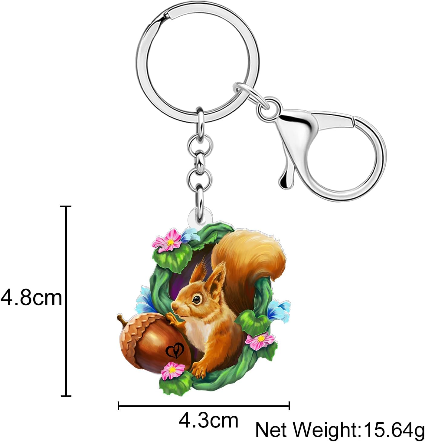 Cute Squirrel Keychain Forest Animal Lovers Gifts for Women image 5