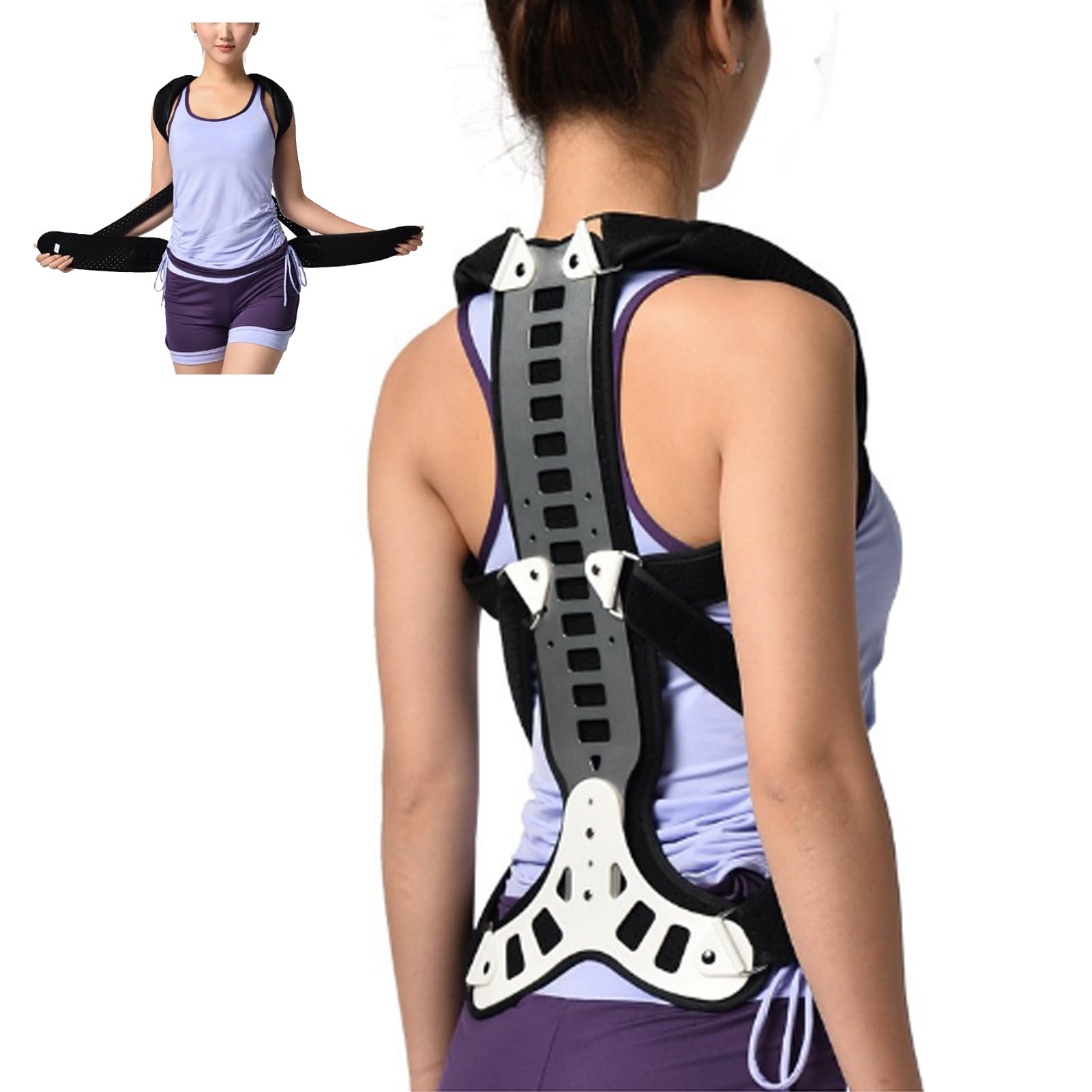 Corrector Postura Espalda Para Hombre Y Mujer Ajustable Faja, Corrector De Escoliosis Alisador Espalda Para Cifosis Tratamiento De Lordosis Jorobada Corrección Anti-Joroba (Large)