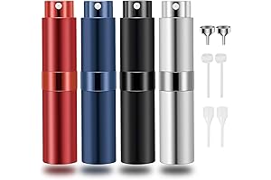 Saiveina 8ml Refillable Travel Atomizer Bottles (4 Pack)