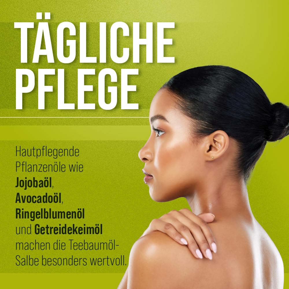 teebaumöl – Pomada con jojobaöl, avocadoöl, ringelblumenöl, getreidekeimöl 100 ml