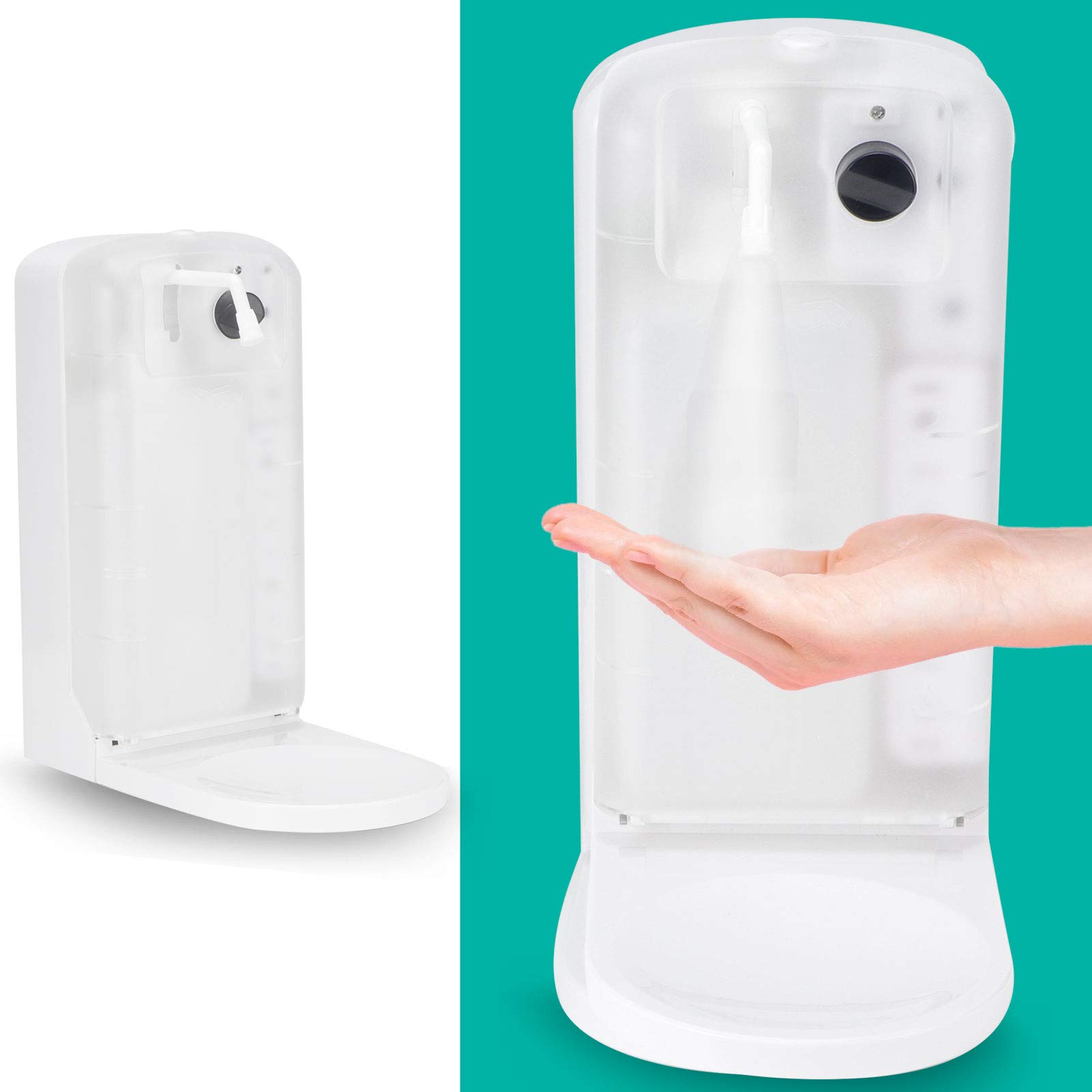 Ejoyous Dispensador de sin Contacto, Dispensador Automático de de Manos ABS de 33.8 FL Oz con Bandeja de Goteo con Sensor Infrarrojo, Montaje en Pared o Mesa para Hospital, Baño, Clínica, Oficina,