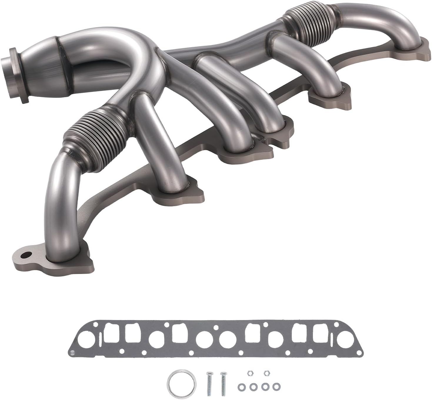 maXpeedingrods Cast Iron Exhaust Manifold Kit for Jeep 4.0L