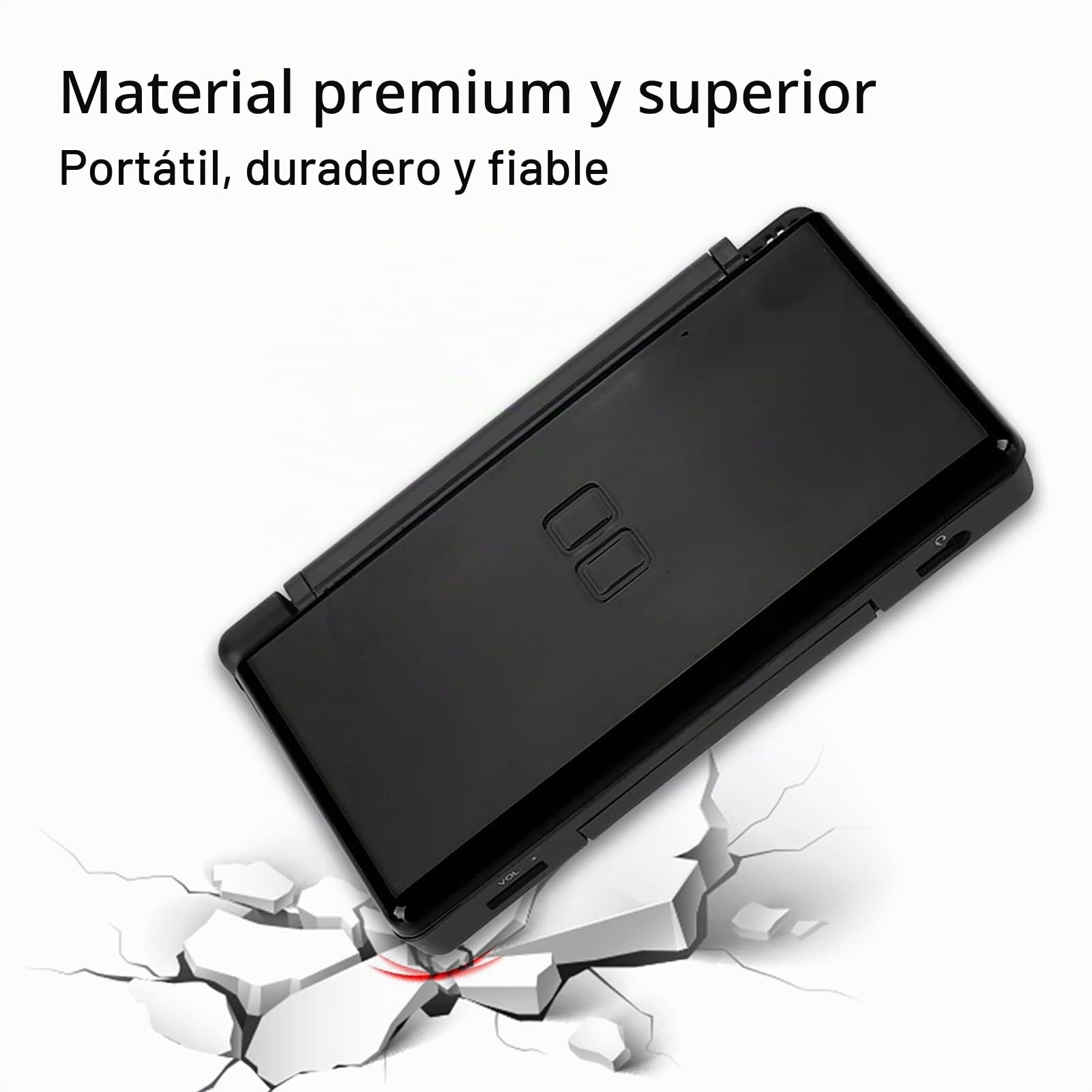 Piezas de Reparación Completas, Carcasa del Kit de Reemplazo DS para Shell Case (Azul) (Negro)