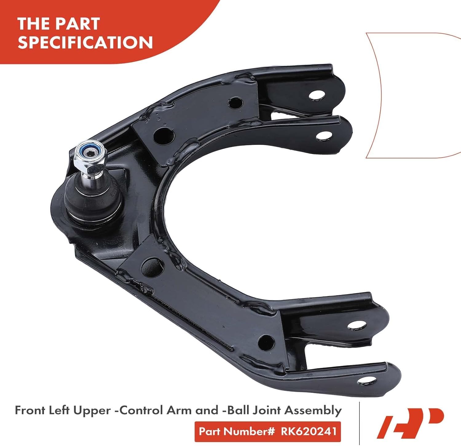 A-Premium Set of 10, Front Upper & Lower Control Arm, Inner & Outer Tie Rod End, Compatible with Chrysler Sebring 1996-2006, Cirrus 1995-2000, Dodge Stratus 1995-2006, Plymouth Breeze 1996-2000