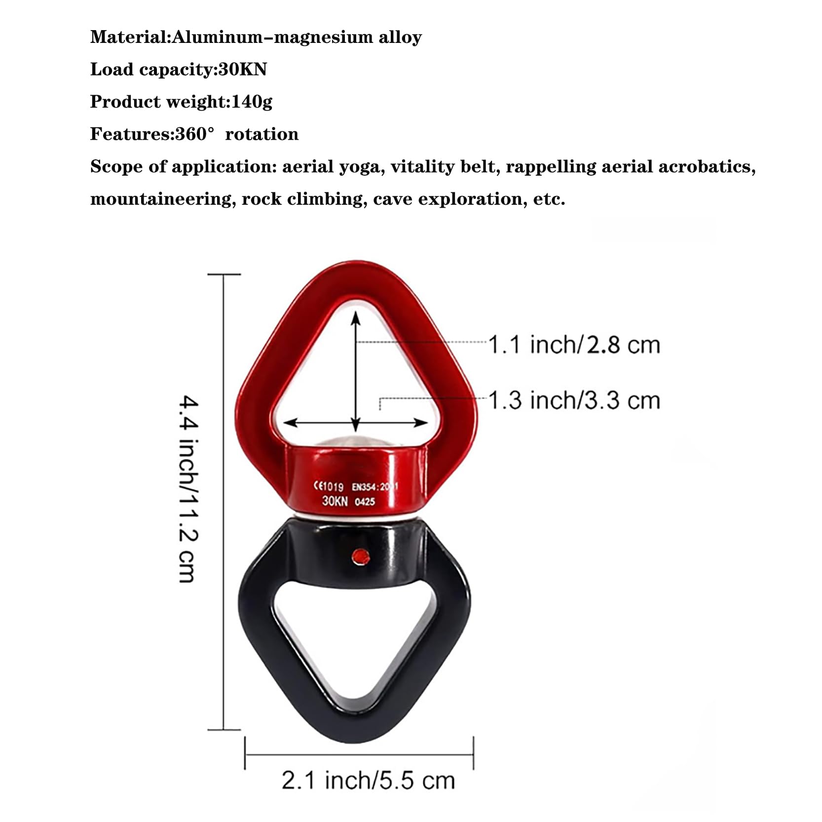 Hardware per Aerial Dance Set Aerial Silk Swivel Climbing Accessori Fly Aerial Silks e Amaca Altalena Set Accessori Set