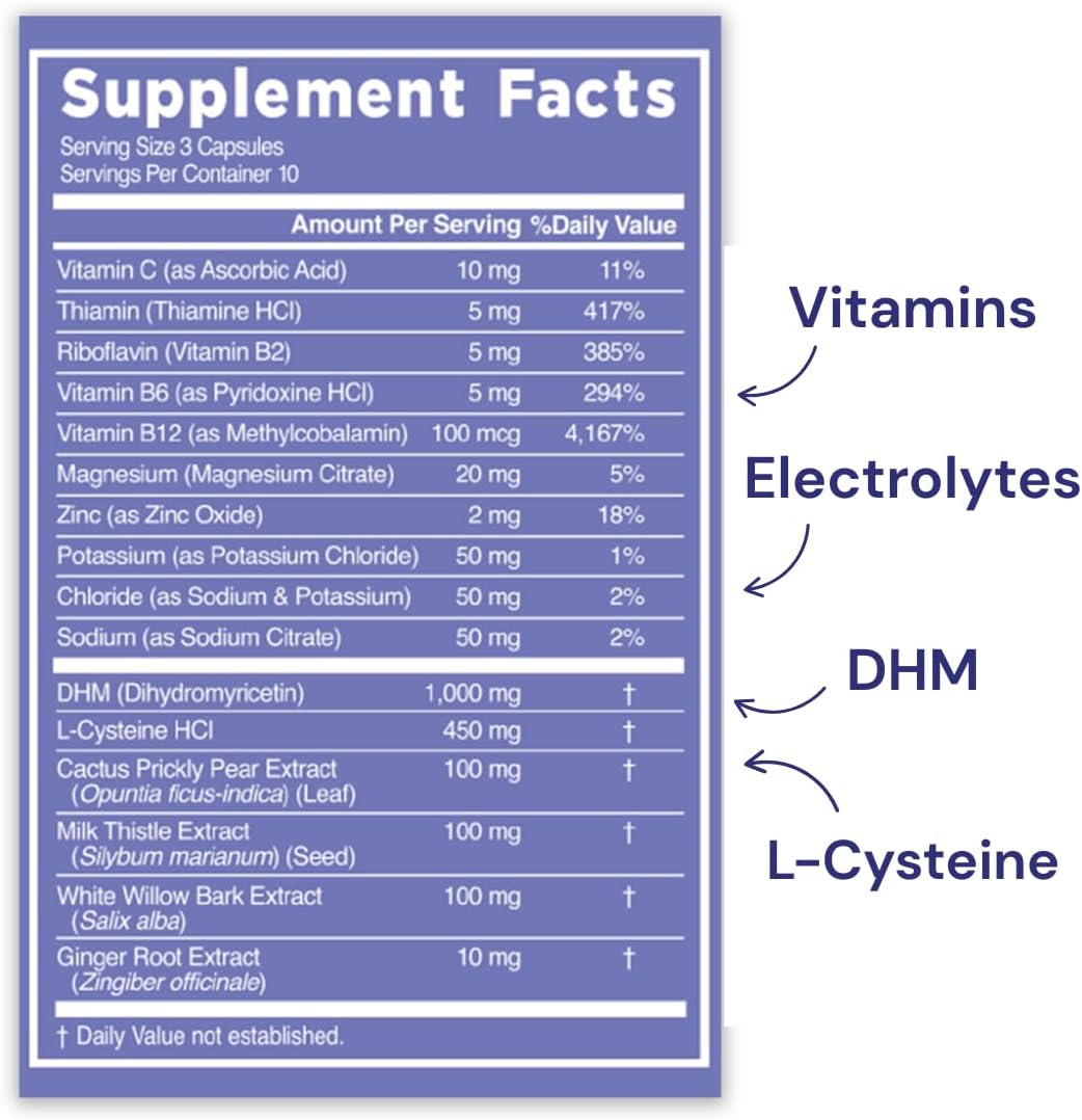 Blowfish Wingman | Feel Better After Drinking with DHM, L-Cysteine, & Electrolytes | Pre-Alcohol Liver Support & Hydration - Image 6