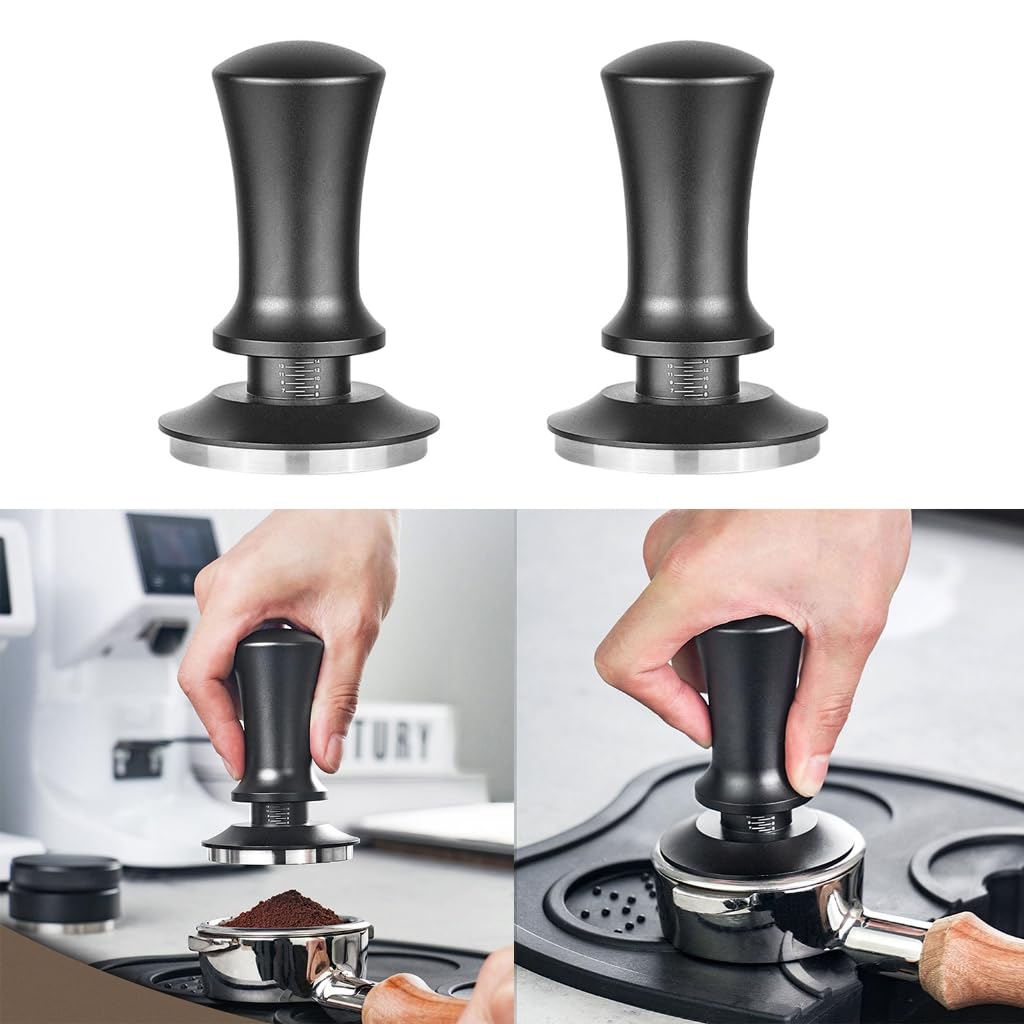 Pressino per caffè espresso con manico in lega di acciaio inossidabile