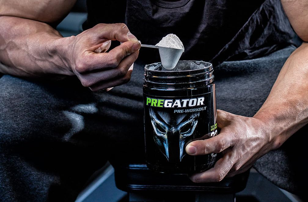 SRS Muscle - Pregator, 448 g, Green Apple Shock | Pre Workout Booster | kreatinfrei | deutsche Premiumqualität