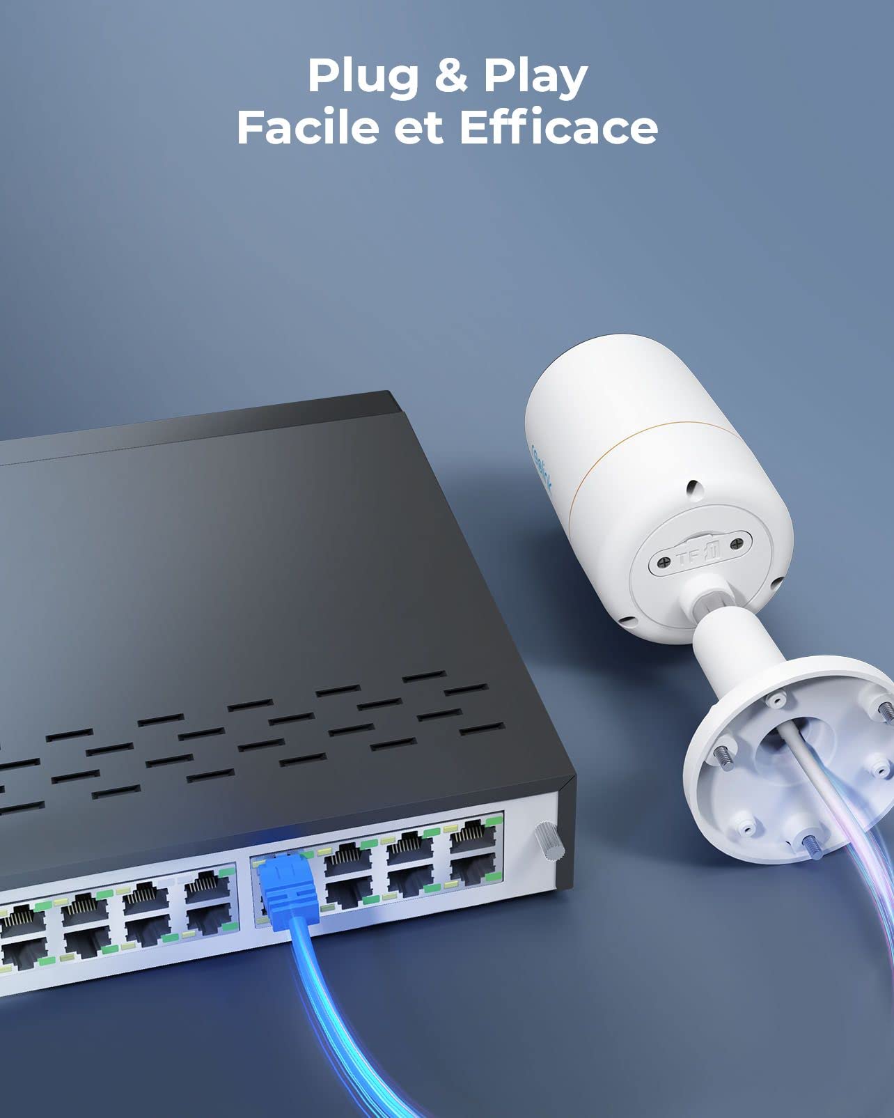 Reolink 12MP Kit Vidéosurveillance, 16CH NVR et 8 Caméra PoE, RLK16-1200B8 | Caméras IP Filaire 12MP, Détection de Personne/Véhicule, Audio Bidirectionnel, Vision Nocturne en Couleur