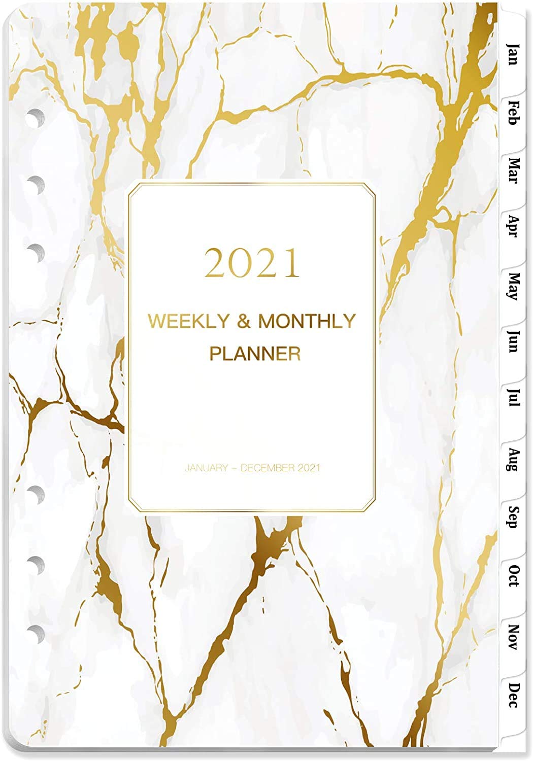 2021 Diary Refills - Personal Diary/Planner Refills with 6 Hole, Jan 2021 - Dec 2021, 17.3 x 10 cm, Monday Start Planner for School Office Travel