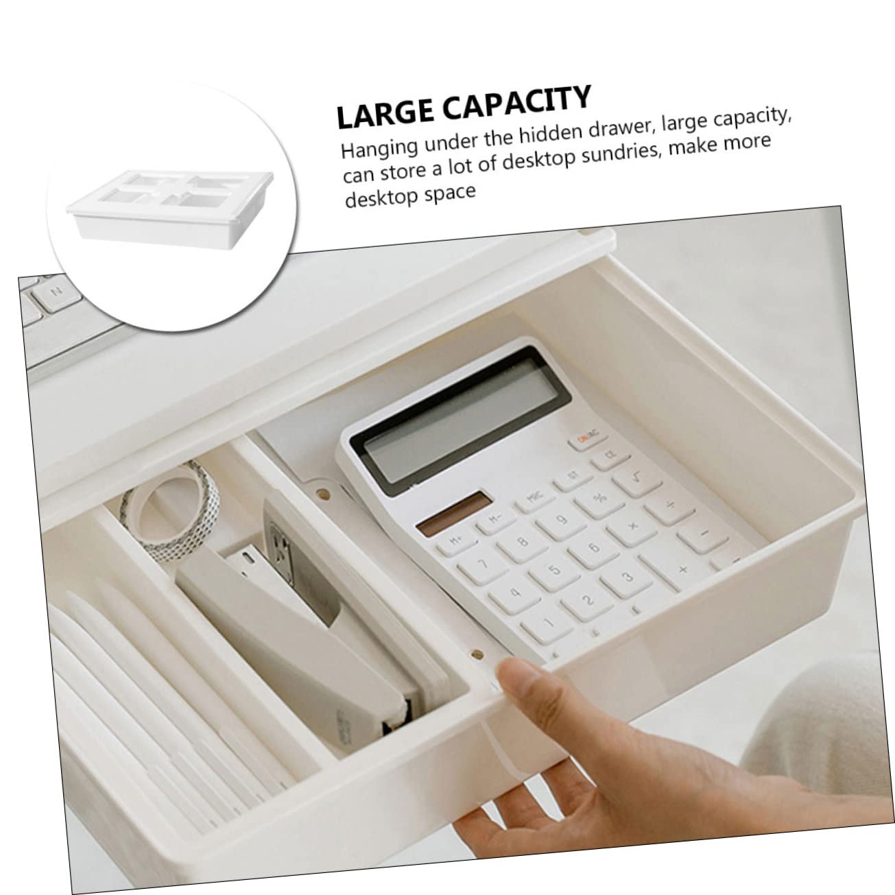 DOITOOL Organizzatore per Plastica Resistente Separatore per Tavolo da Cucina o Ufficio Comodo e Salvaspazio Attacco Sotto la Mensola per Oggetti Vari