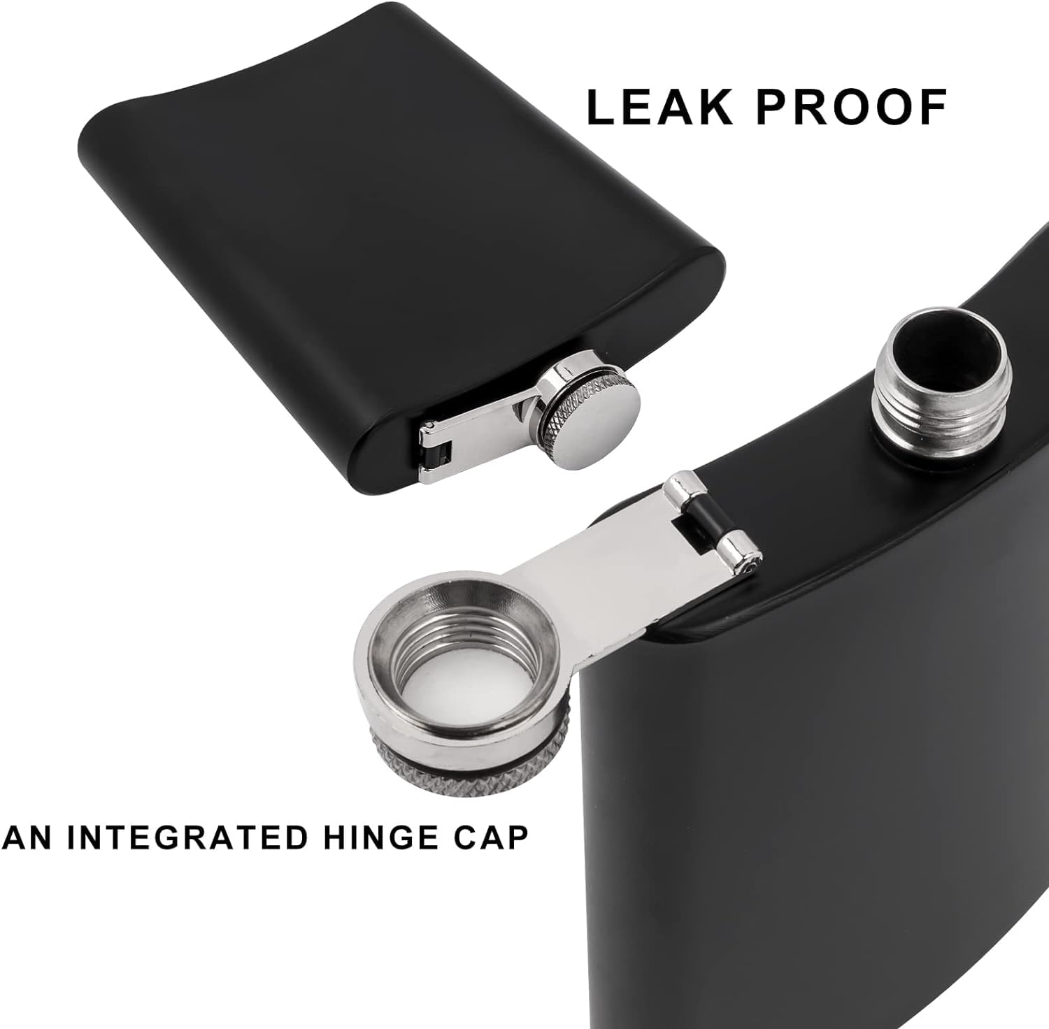 LOT DE 2 Flasques En Acier Inoxydable Pour Alcool 2368 G