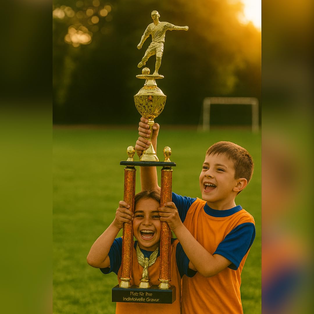 · XXL Fußball Wanderpokal – Der ultimative Siegertrophäe für Jede Liga · Tipprunde Ehrung · Fussball Säulenpokal · Pokal personalisierbar mit Gravur ·