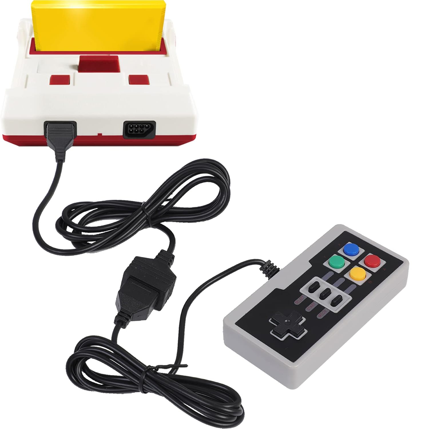 Liphontcta JoFong 7-Pin 1985 Version NES Controller Cable, Classic Retro Game Console Plug and Play Wired Video Game Controller Gamepad Extension Cable, 1.78M/5.8FT 2-Pack, Note Not for NES Classic (2016) : Video Games