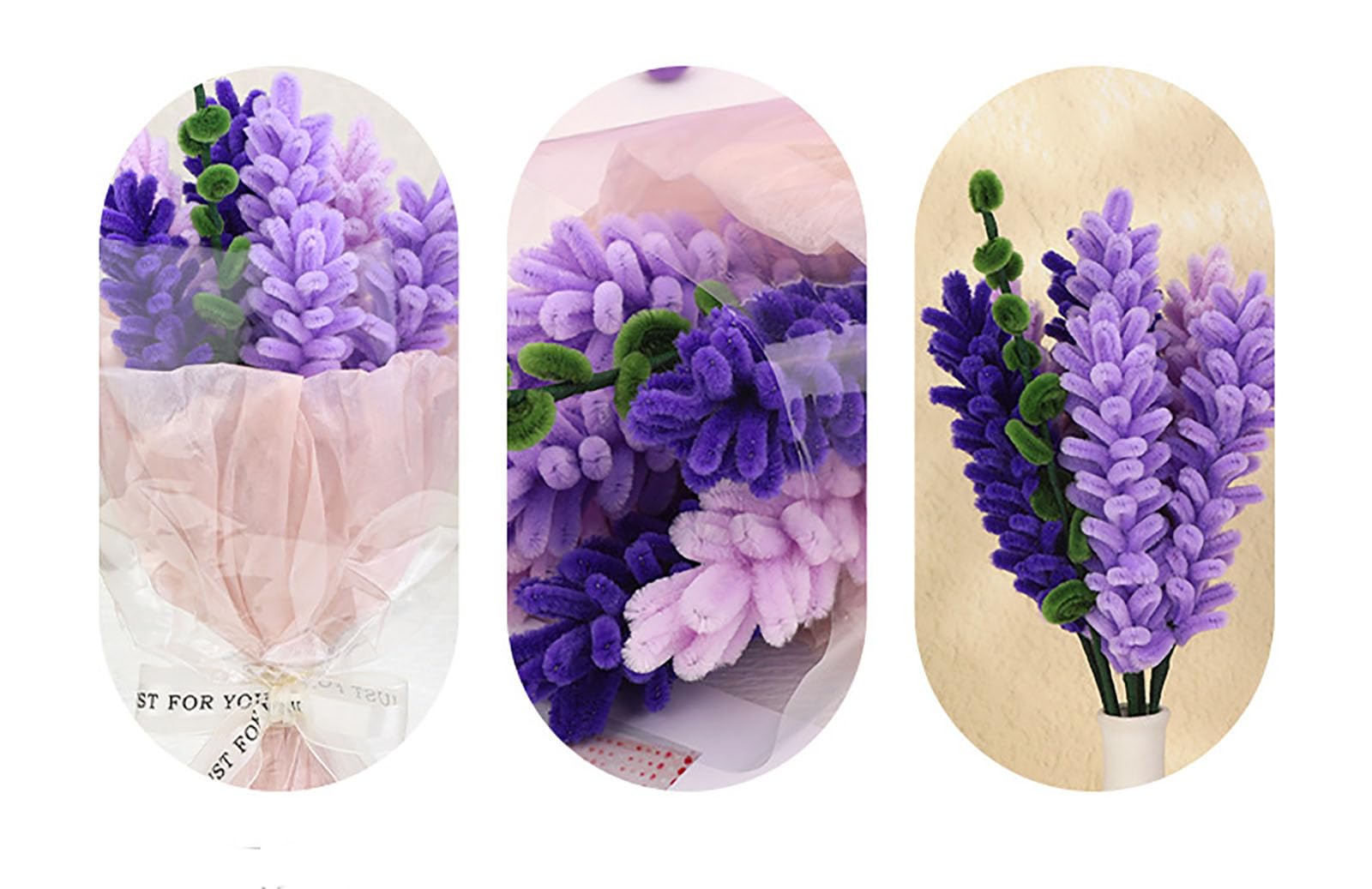 Kit Scovolini Colorati Per Bouquet Lavanda Fai Da Te - 400 Pezzi Con Accessori Per Decorazioni - Foto 8