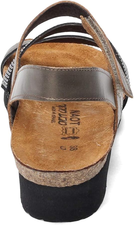 Amazon.com | NAOT Women Krista Backstrap Sandal Pewter/Metal Lthr