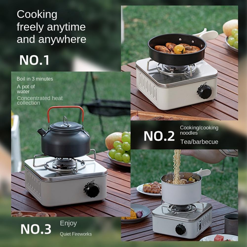 Outdoor Camping Kuchenka gazowa Mocny grill turystyczny Super lekki podróżny sprzęt kuchenny - zielony