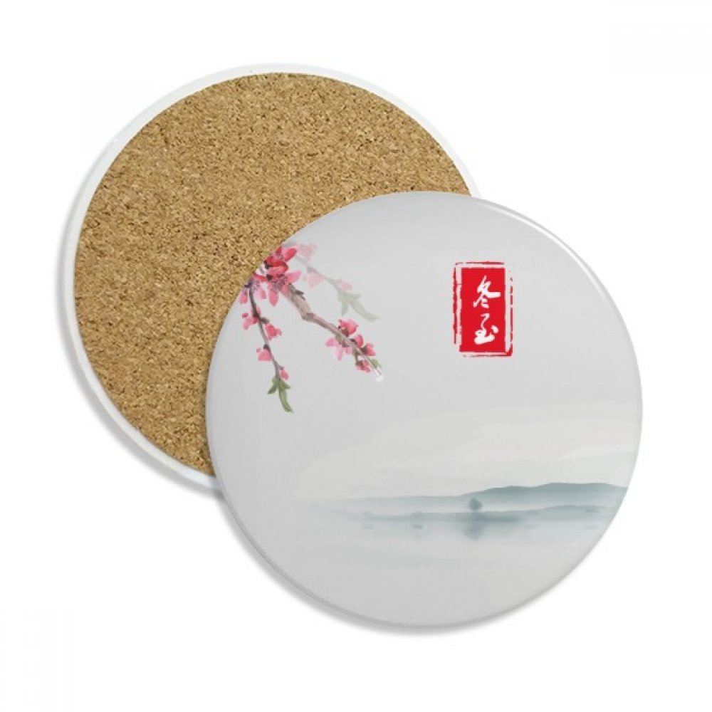 Coaster en céramique Midwinter design 2Pcs pour tasse