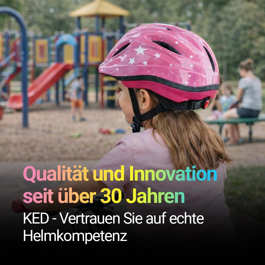 KED Casco de Bicicleta Meggy II Trend para niños, Fabricado en Alemania, luz Trasera LED, tecnología MaxShell y Ajuste preciso del tamaño
