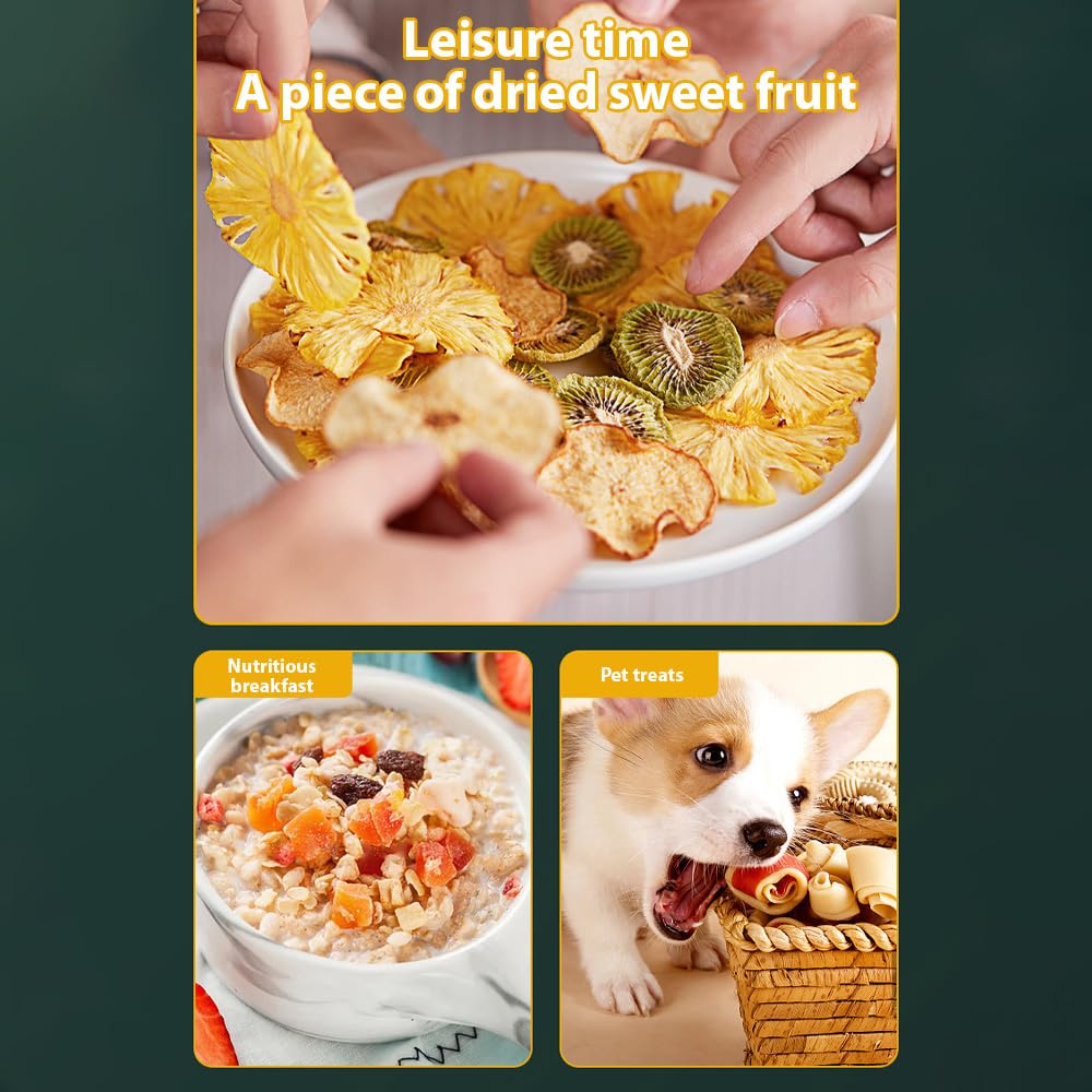 Essiccatori per alimenti e carne secca con timer 24 ore 8 griglie di essiccazione 400 W 30-90 ℃ Essiccatore per frutta e verdura Controllo della temperatura regolabile e finestra visibile per u