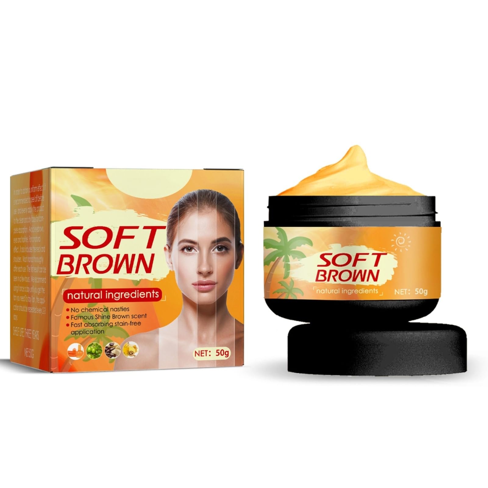 2 Cremas Bronceadoras para el Cuerpo y la Cara, Loción Bronceadora de Larga Duración para Hombres y Mujeres, Funciones Seguras y sin Daños, Efectos Rápidos y Eficaces para el Sol