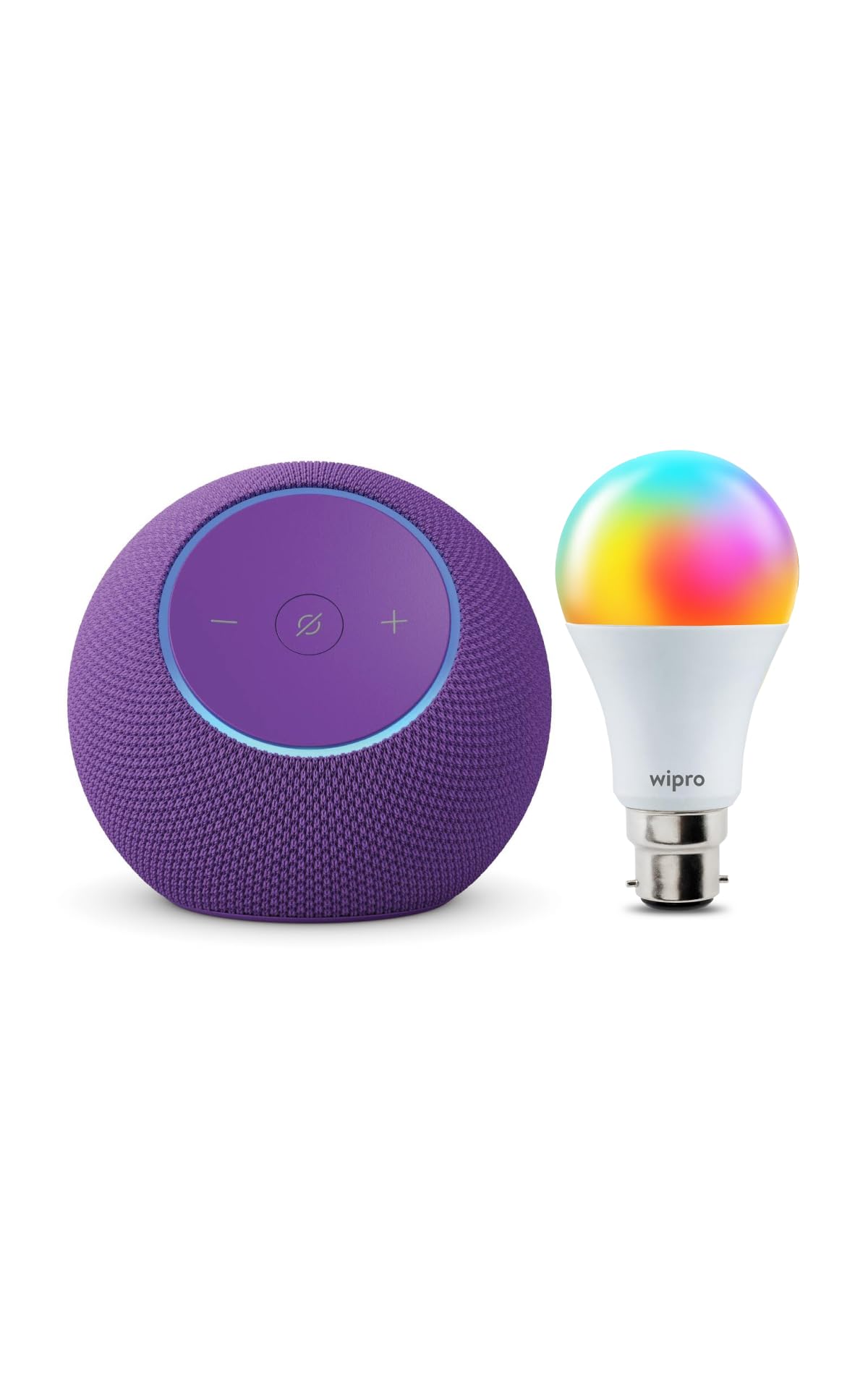 All-new Amazon Echo Dot Max, Alexa speaker with 3X bass and room-filling sound, hands-free smart home management, Bluetooth, Amethyst, combo with Wipro 9W Smart Bulb-image-7