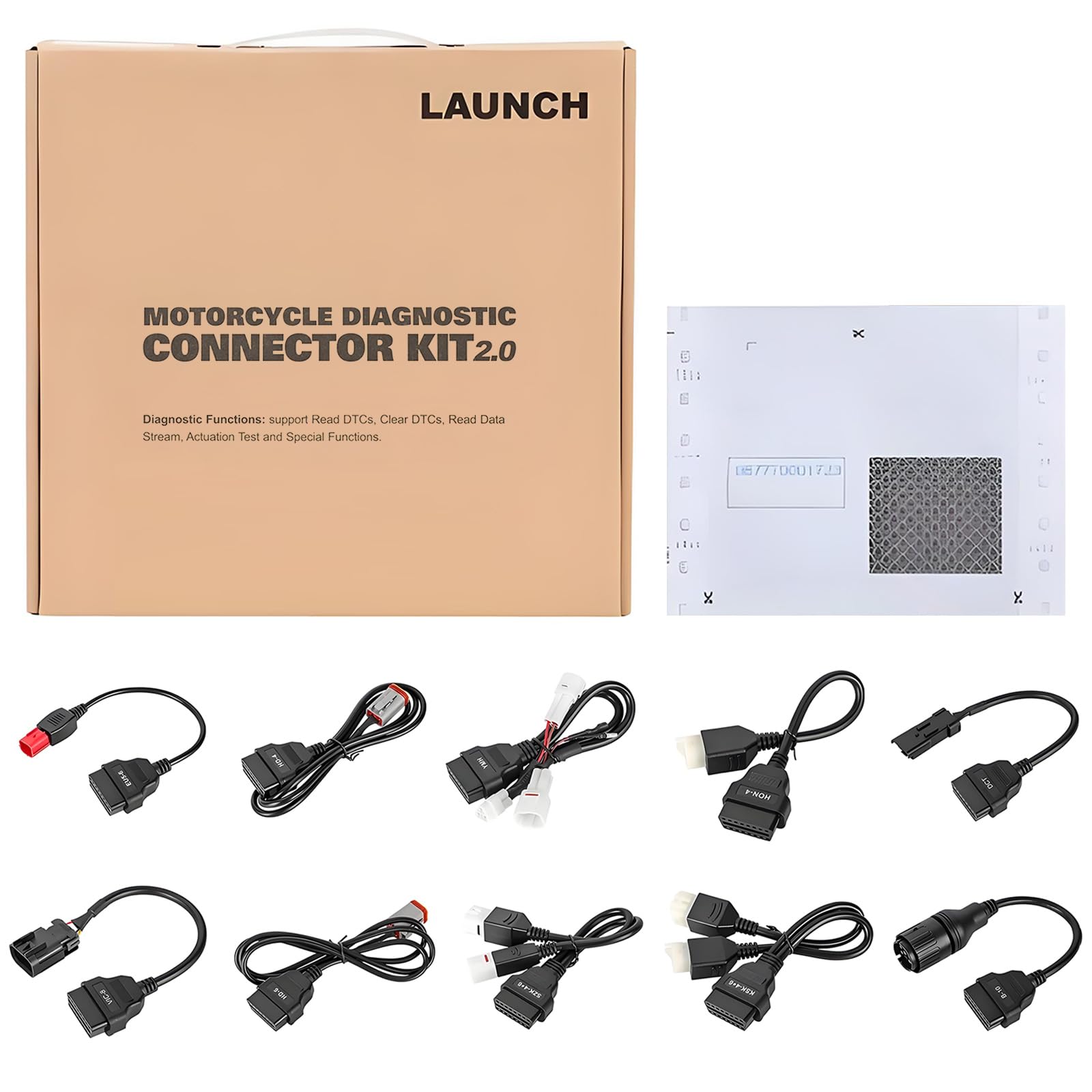 Kit conector de diagnosis OBD para moto LAUNCH X431 que soluciona fallos electrónicos 7