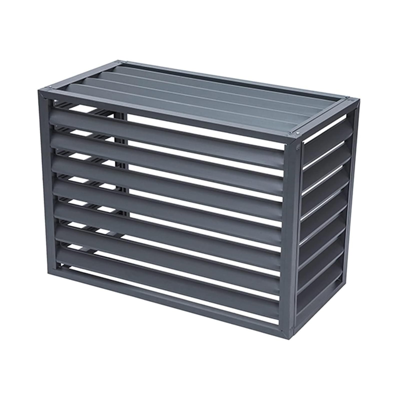Dnowegas Gray Louver Top Aluminum Air Conditioner Cover - Outdoor Heat Pump Cover - L100*W50*H70(1.5P)
