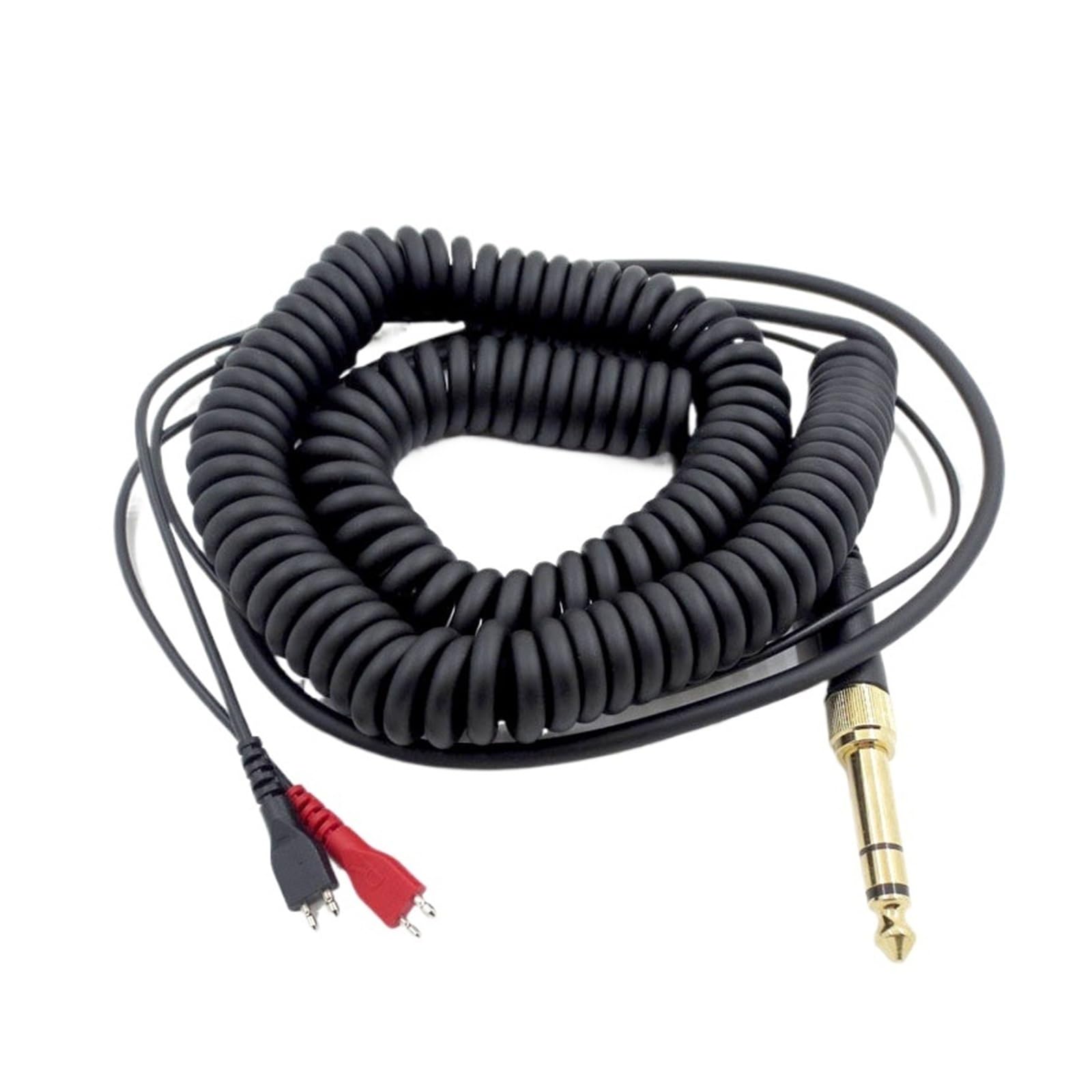Genérico Cable for auriculares HD25 HD560 HD540 HD480 HD430 414 HD250, adaptador de repuesto, auriculares con resorte en espiral