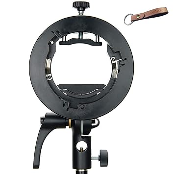 Godox S2 S-Type Bracket Bowens Mount Compatible with Godox V1 AD200Pro AD400Pro AD200 V860II TT685 TT600 TT350, Large Adjustment Handle, Integrated Umbrella Mount and More Compact