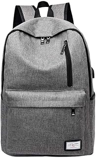 VICTOEZaino da donna da viaggio, da uomo, tinta unita, elegante e minimalista, borsa per computer portatile, grande capacità, grigio (Grigio) - VICTOE-5648