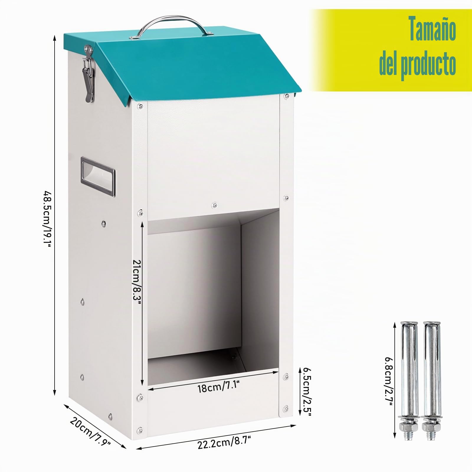 12lbs Futterautomat für Hunde und Katzen automatische Hundefutterautomat Hundefutterspender für Haustiere Outdoor Hundefutterspender Wandhang Selbstfütterungsstatio