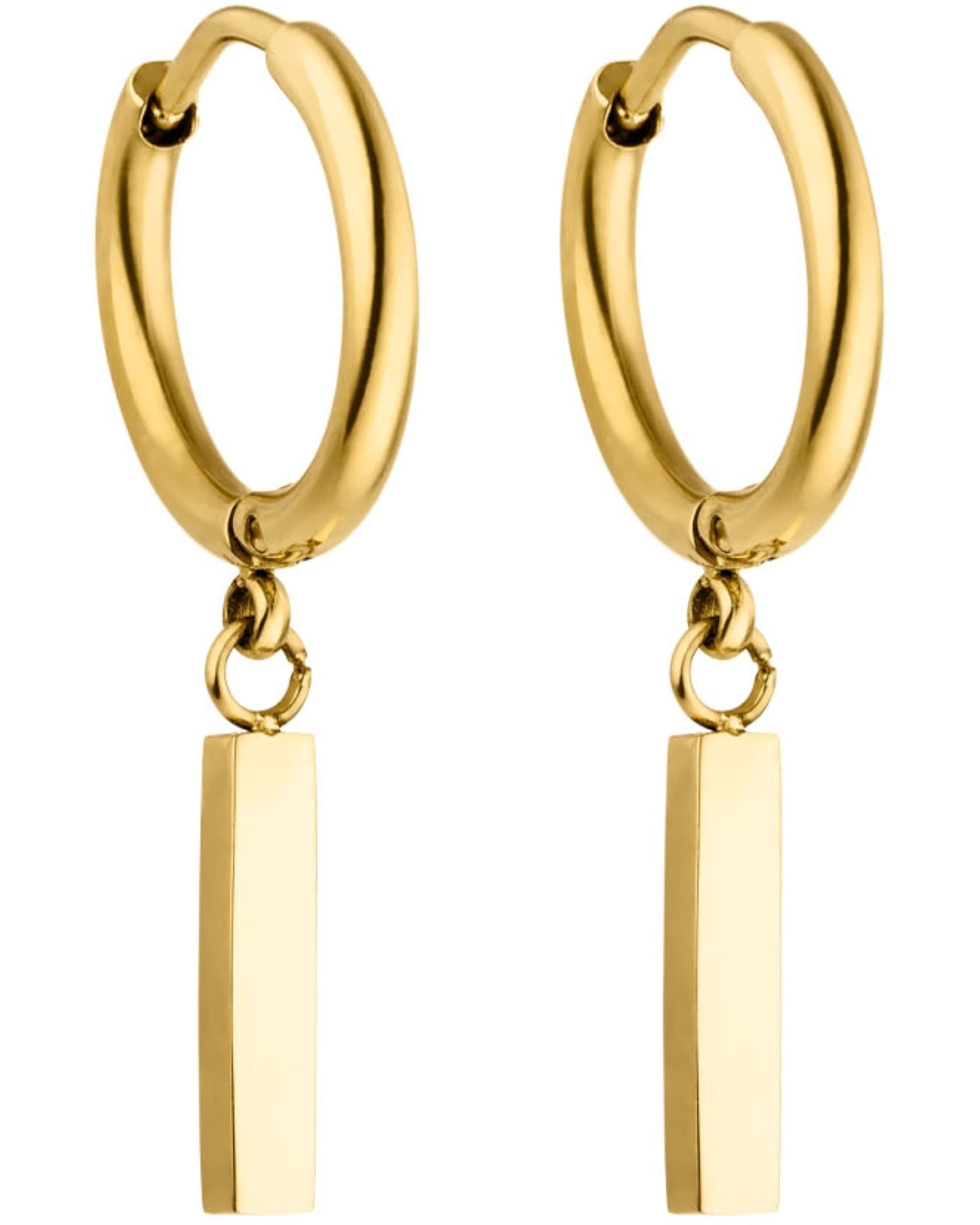 Purelei Huli Hoop Creole Ohrringe (Gold) – Damenohrringe aus langlebigem Edelstahl – Wasserfeste Ohrringe Damen – 1,56 cm Durchmesser – Modeschmuck für deinen individuellen Look