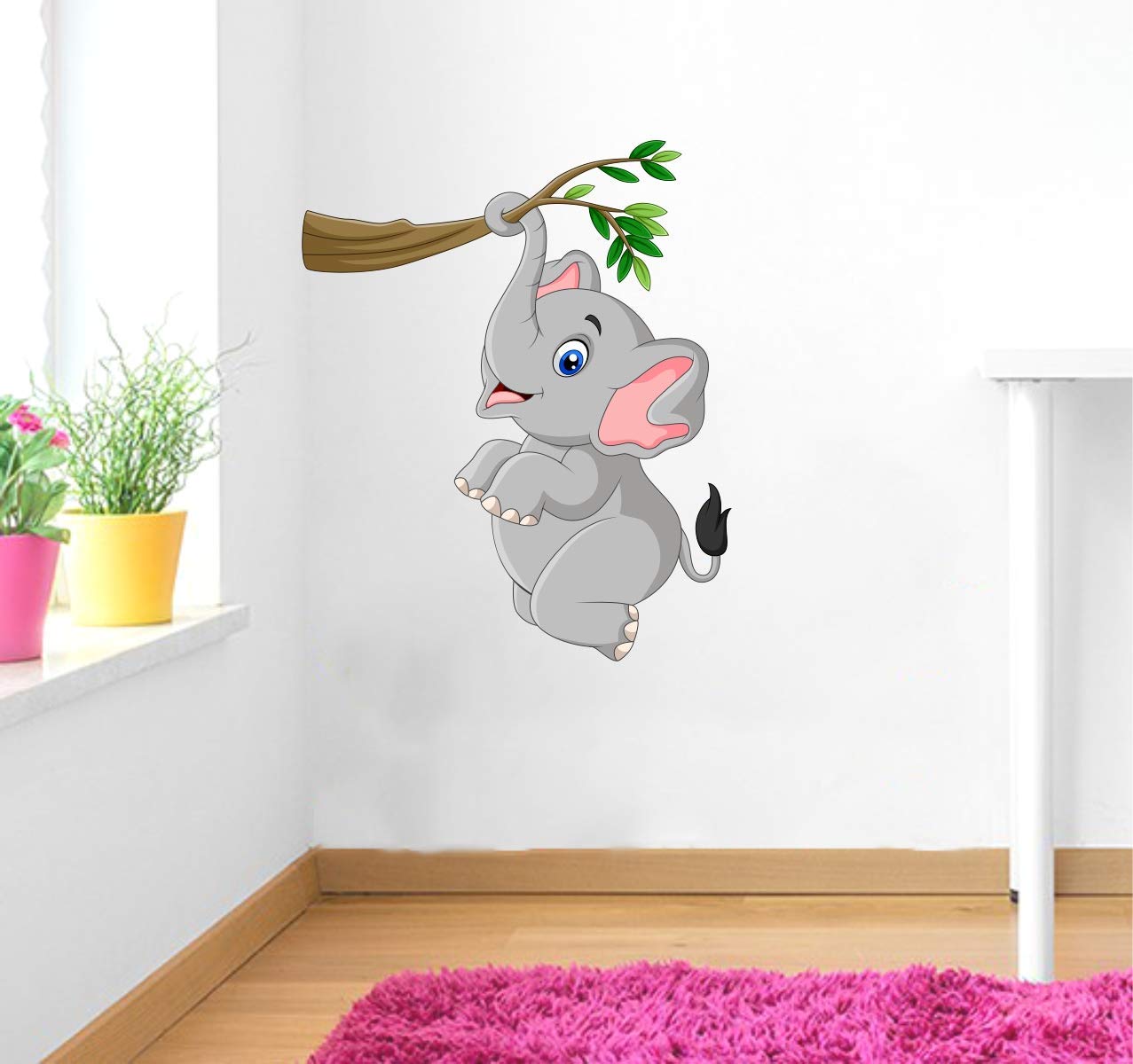 Byte Shop Vinyl Hanging Elephant on Tree Branch Animal, Botanical Wall Sticker (31.49 x 0.39 x 37.4 inches, Multicolour) (B0BFM1LRB9) Amazon Price History, Amazon Price Tracker
