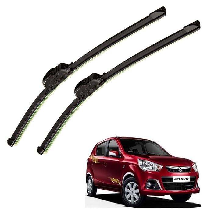 Auto Hub Car Wiper Blade Compatibility with Maruti Suzuki Alto K10 Set of 2 Pcs (D18,P16